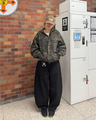 (Unisex) Studded Belt Wide Pants