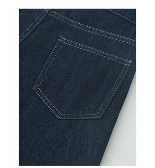 Stitched brushed denim