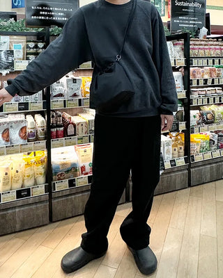 [8th Re-release] (ORIGINAL) Medium Drawstring Shoulder Bag (black)