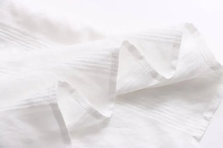 Draped short-sleeved shirt