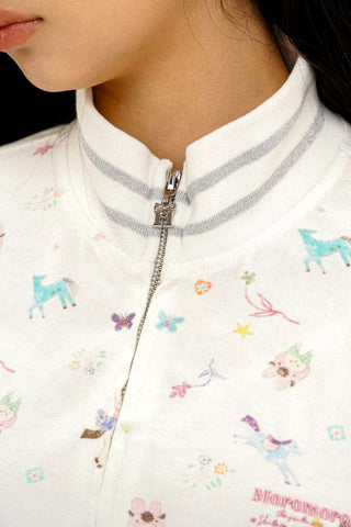 [Moromoro2] Horse & Rabbit Print Sweatshirt  Set