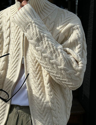 City Cable Knit Zip-Up (5 colors)