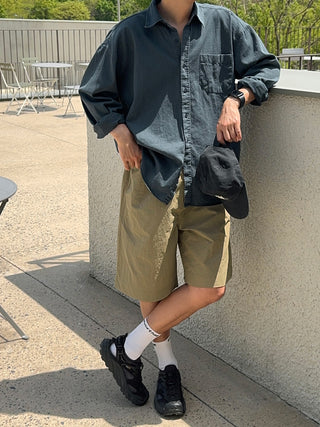 Haze Aging Fade Washed Shirt
