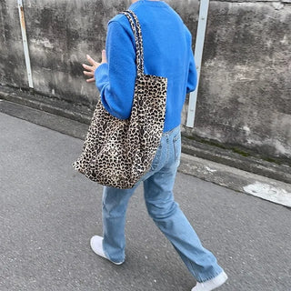 leopard big shoulder bag