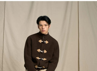 [CULTUM] Merino Wool Ivy Style Toggle Cardigan