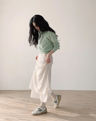 [U-neck/V-neck] 2 types of standard basic knitwear