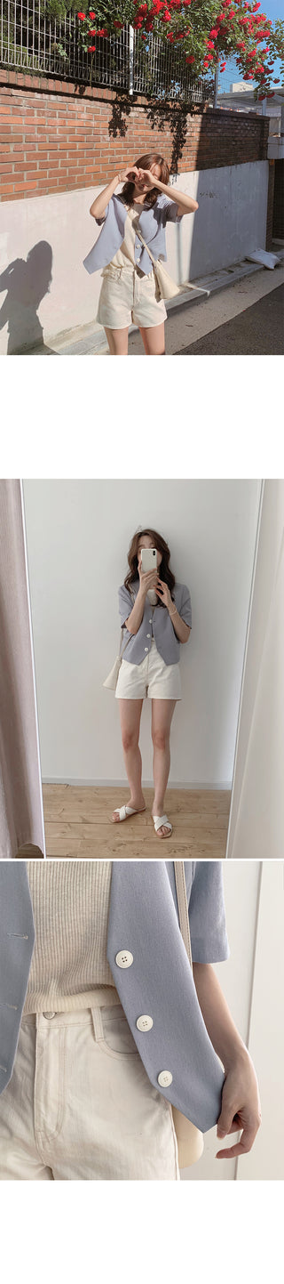 Natural Cream Cotton Shorts - 4 sizes