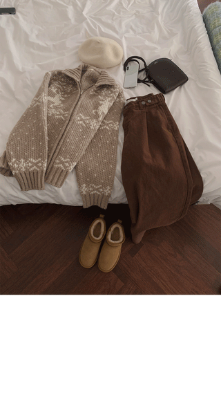 Snow knit hoodie - 2 colors
