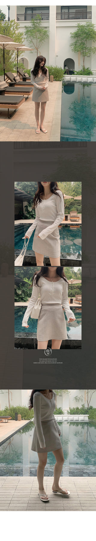 Auto Gray Mini Skirt (Set-up) - 4 sizes