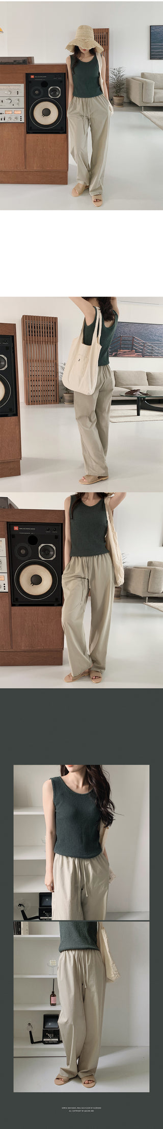 (basic/long) Cool wide pants - 4 colors