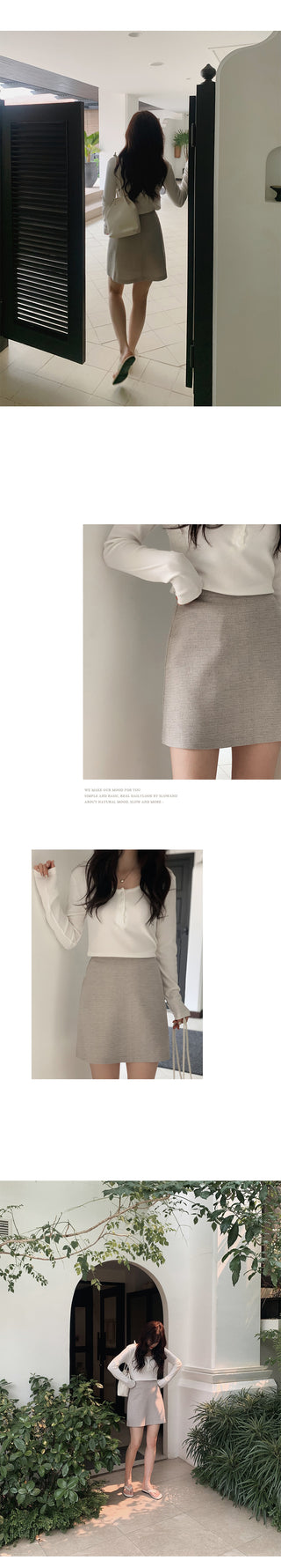 Auto Gray Mini Skirt (Set-up) - 4 sizes