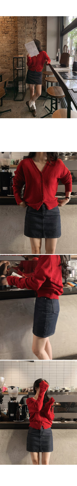 (Color transfer prevention) Raw denim skirt - 3 sizes