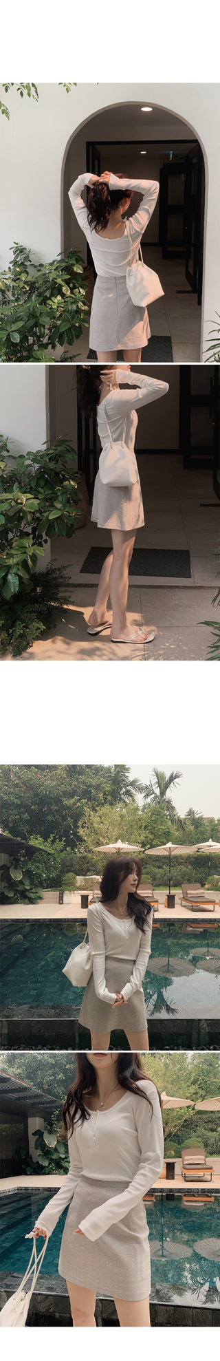 Auto Gray Mini Skirt (Set-up) - 4 sizes