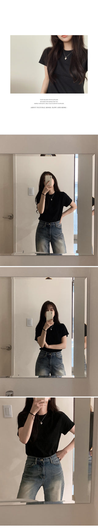 Women's plain cotton t-shirts, 7 colors