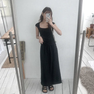 Rib Square Short-Sleeve T-Shirt