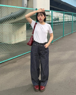 Wide selvedge denim pants