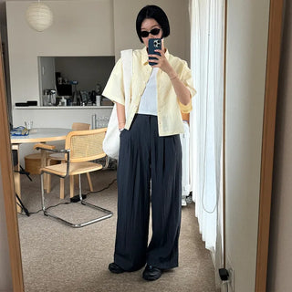Pocket Linen Half-Sleeve Shirt