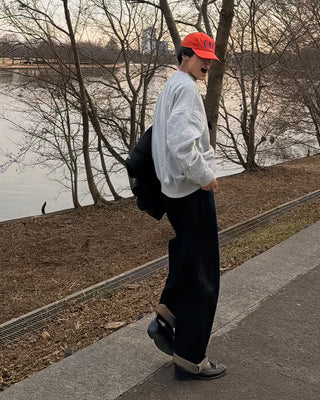 Non-faded denim pants