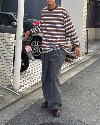 Pigment Border Long T-Shirt