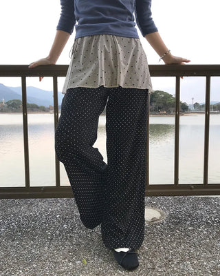 Polka Dot Waist String Pants