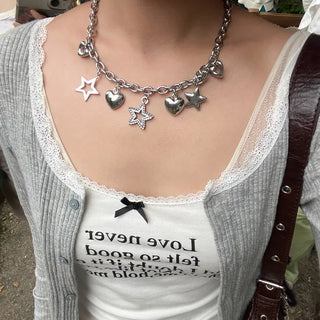 Heart Star Chain Necklace