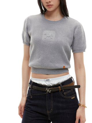 Fir Gray Pony Knit Tee