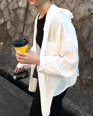 Loose-fit hoodie shirt