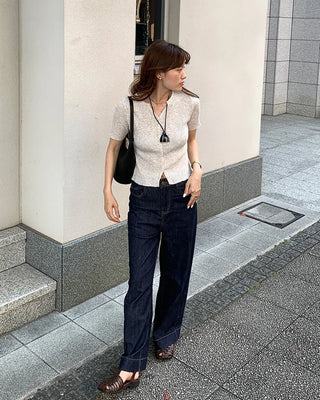 Basic wide-leg denim