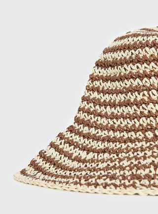 Celestea Woven Bucket Hat Tan / Brown