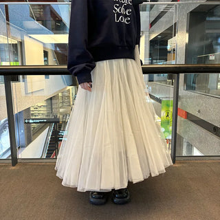 Chiffon flared skirt