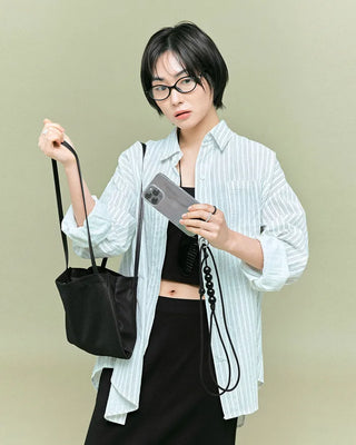 [4th Re-release] (ORIGINAL) Wood Ball Shoulder Strap (black)