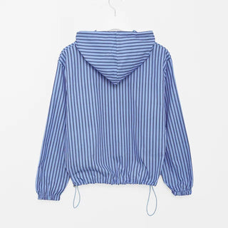Striped Anorak Hooded Mountain Parka