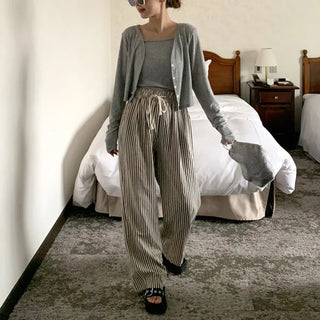 Striped Banding Pants