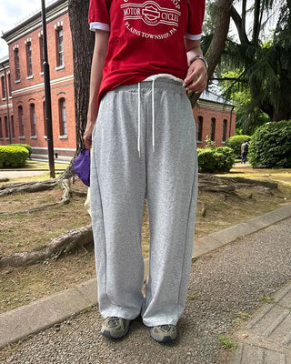 Side-tuck layered easy pants