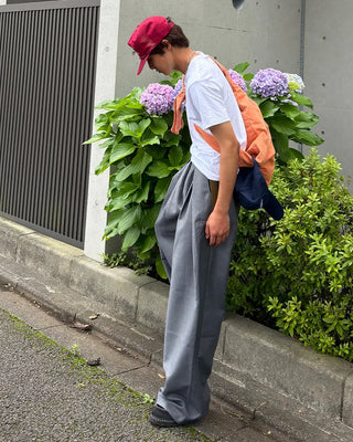 Pintuck wide slacks