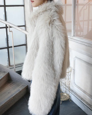 Crop fur jacket