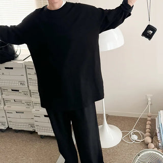Oversized basic long-sleeved T-shirt
