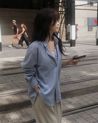 Embossed striped shirt