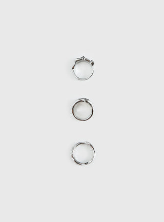 Two Young Hearts Ring Pack Silver