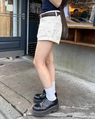 Belted shorts