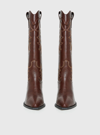 Billini Evalynn Cowboy Boots Fudge