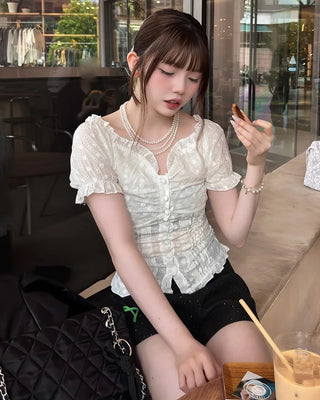 Layered pearl necklace