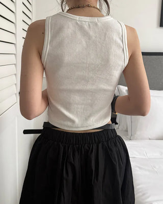 Slim Fit Collar Tank Top