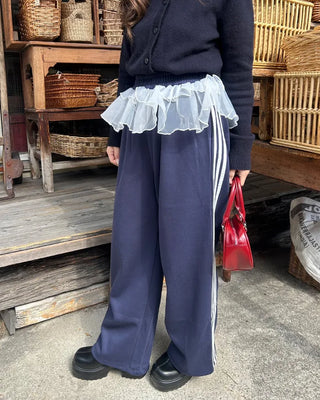Chiffon-lined sweatpants