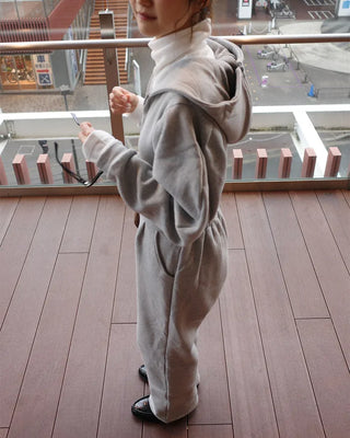 Brushed Half-Zip Jumpsuit