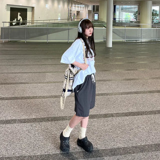 Nylon Banding Half Pants