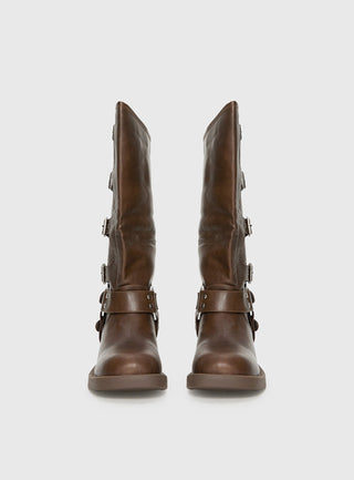 Buckle Down Boots Brown