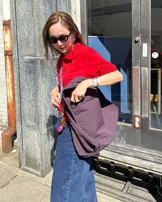 2-Way Ripple Check One-Shoulder Bag