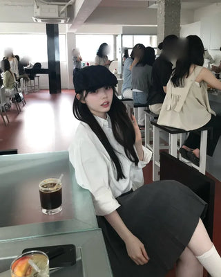 Round Hem Overfit Basic Shirt