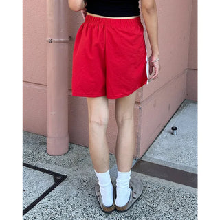 2-line elastic waist shorts